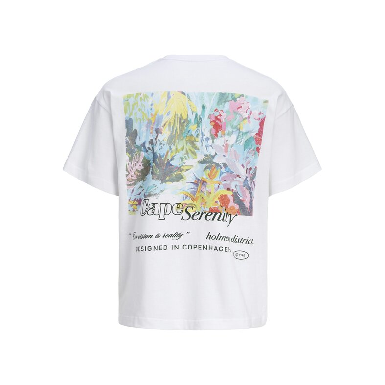 Jack & Jones Jack & Jones Men's Backprint T-Shirt JORMONTAUK Floral White/Multicolor