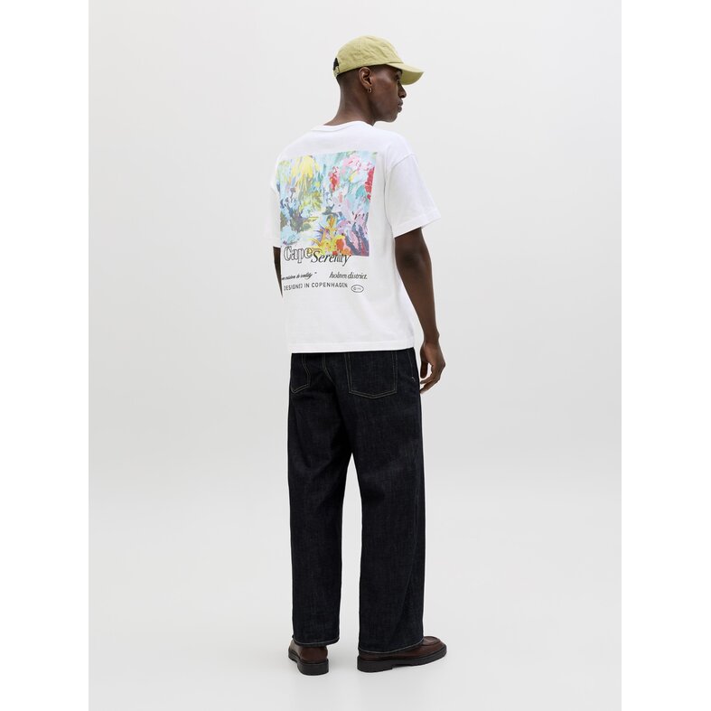 Jack & Jones Jack & Jones Men's Backprint T-Shirt JORMONTAUK Floral White/Multicolor