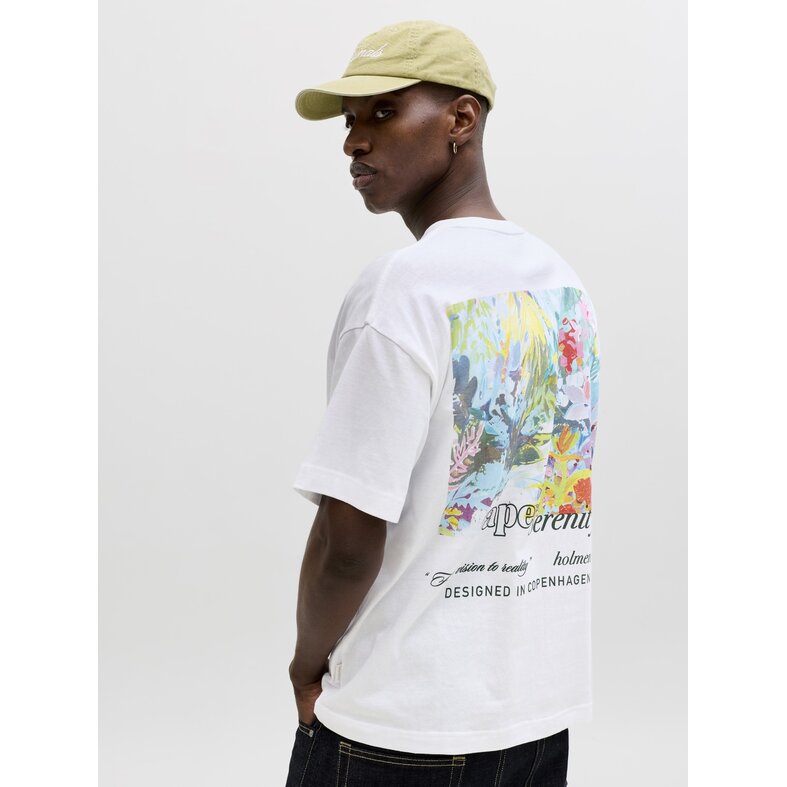 Jack & Jones Jack & Jones Men's Backprint T-Shirt JORMONTAUK Floral White/Multicolor