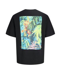 Jack & Jones Men's Backprint T-Shirt JORMONTAUK Floral Black/Multicolor