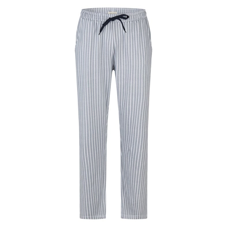 Phil & Co Phil & Co Men's Long Pyjama Set Dark Blue/Gray Striped