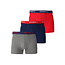 O'Neill O'Neill Heren Boxershorts Trunks Effen 3-Pack Grijs/Blauw/Rood