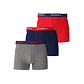 O'Neill O'Neill Heren Boxershorts Trunks Effen 3-Pack Grijs/Blauw/Rood