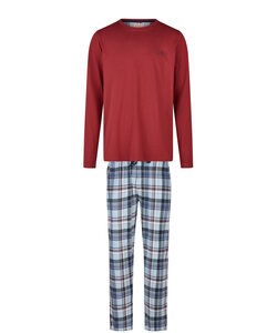 Phil & Co Men's Long Pajama Set Red/Blue Checkered