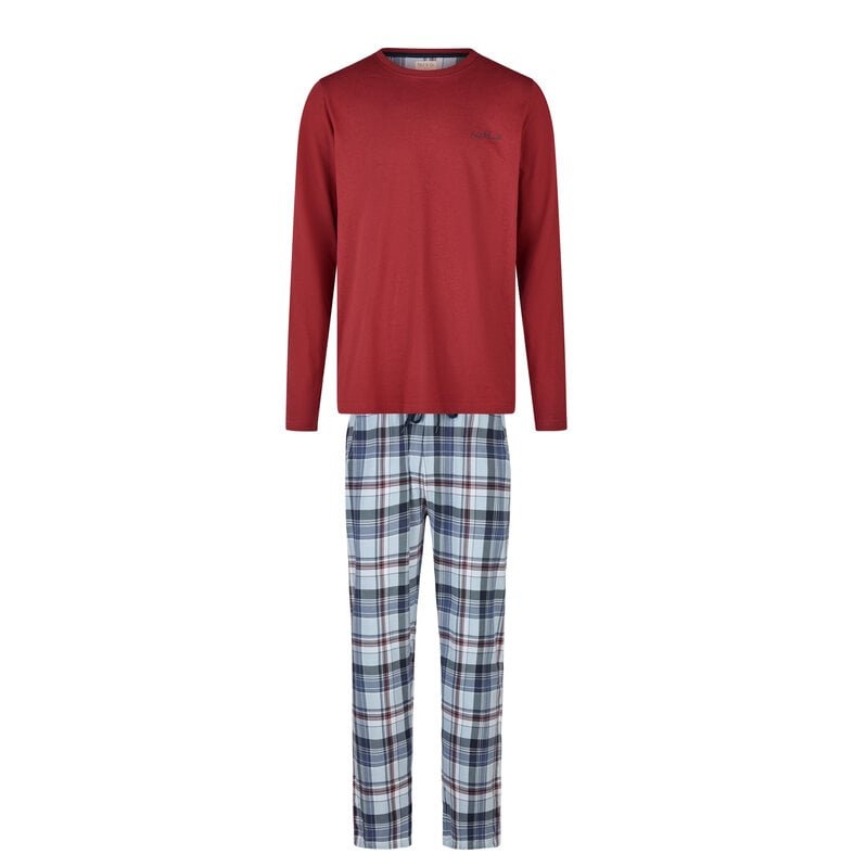 Phil & Co Phil & Co Men's Long Pajama Set Red/Blue Checkered