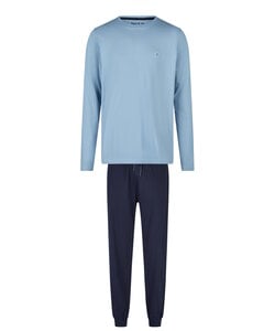 Phil & Co Heren Lange Pyjama Set Blauw