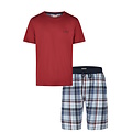 Phil & Co Phil & Co Men's Short Pants Short Pajama Set Red/Blue Checkered