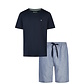 Phil & Co Phil & Co Men's Shortama Short Pajama Set Blue