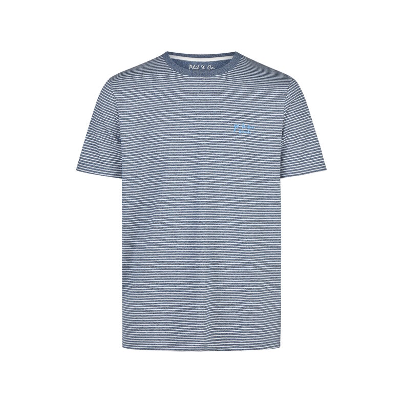 Phil & Co Phil & Co Men's Short Pants Short Pajama Set Gray/Dark Blue Striped