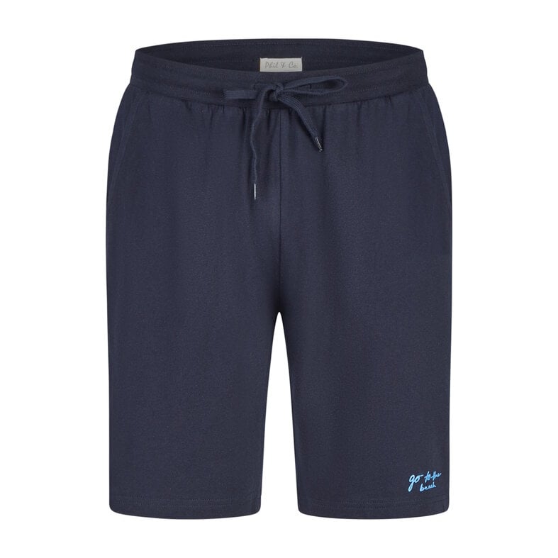 Phil & Co Phil & Co Men's Short Pants Short Pajama Set Gray/Dark Blue Striped