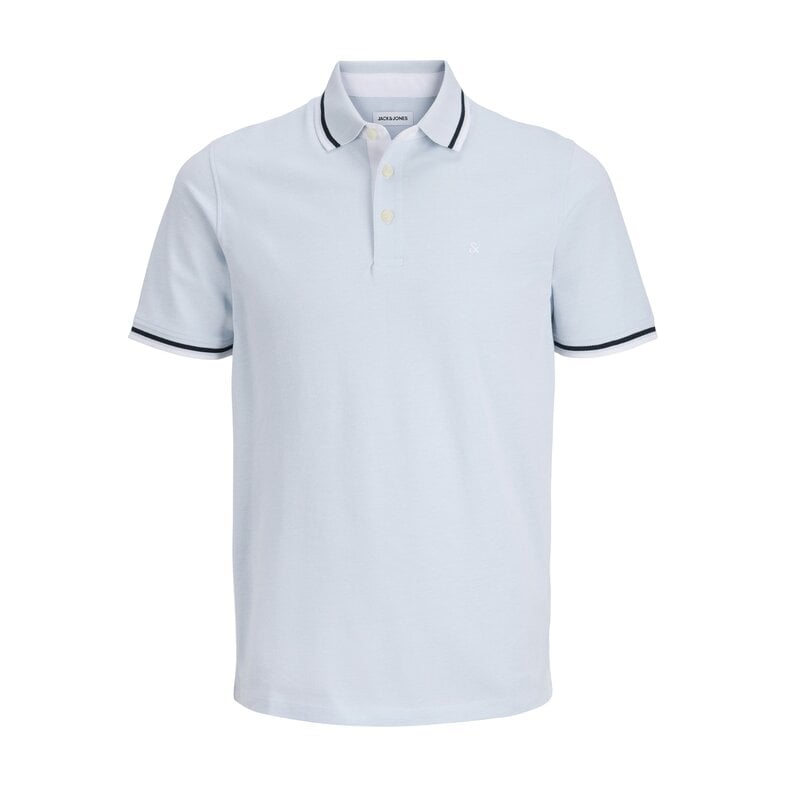 Jack & Jones Jack & Jones Heren Polo JJEPAULOS Lichtblauw