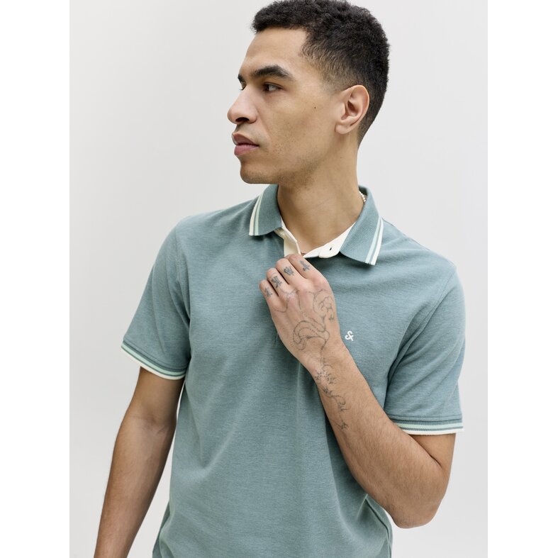 Jack & Jones Jack & Jones Men's Polo JJEPAULOS Teal
