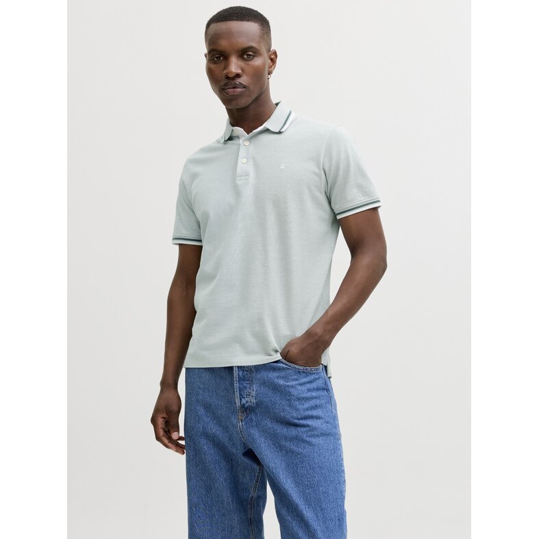 Jack & Jones Jack & Jones Men's Polo JJEPAULOS Light Green/Light Blue
