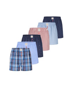 Phil & Co Wijde Boxershorts Heren 6-Pack Multicolor D710
