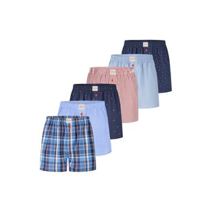 Phil & Co Wijde Boxershorts Heren 6-Pack Multicolor D710