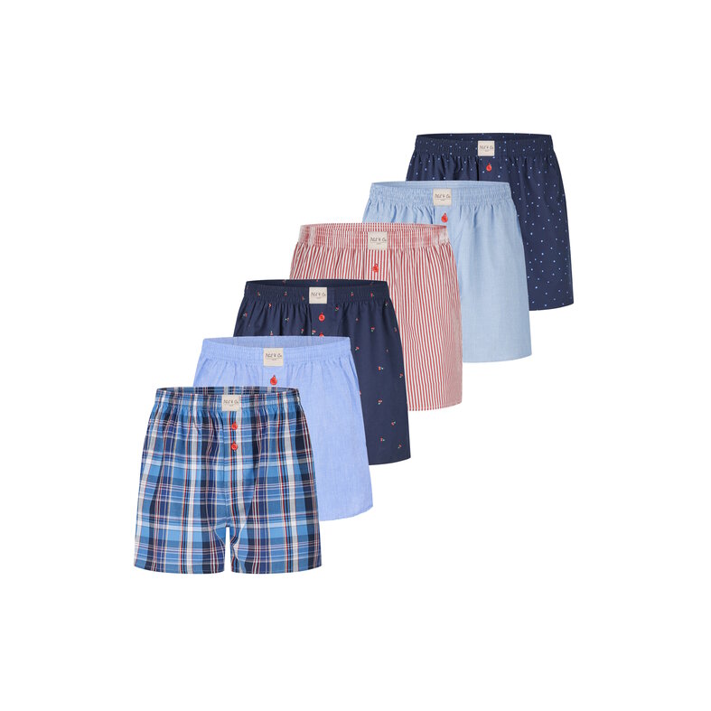 Phil & Co Phil & Co Wide Boxer Shorts Men 6-Pack Multicolor D710