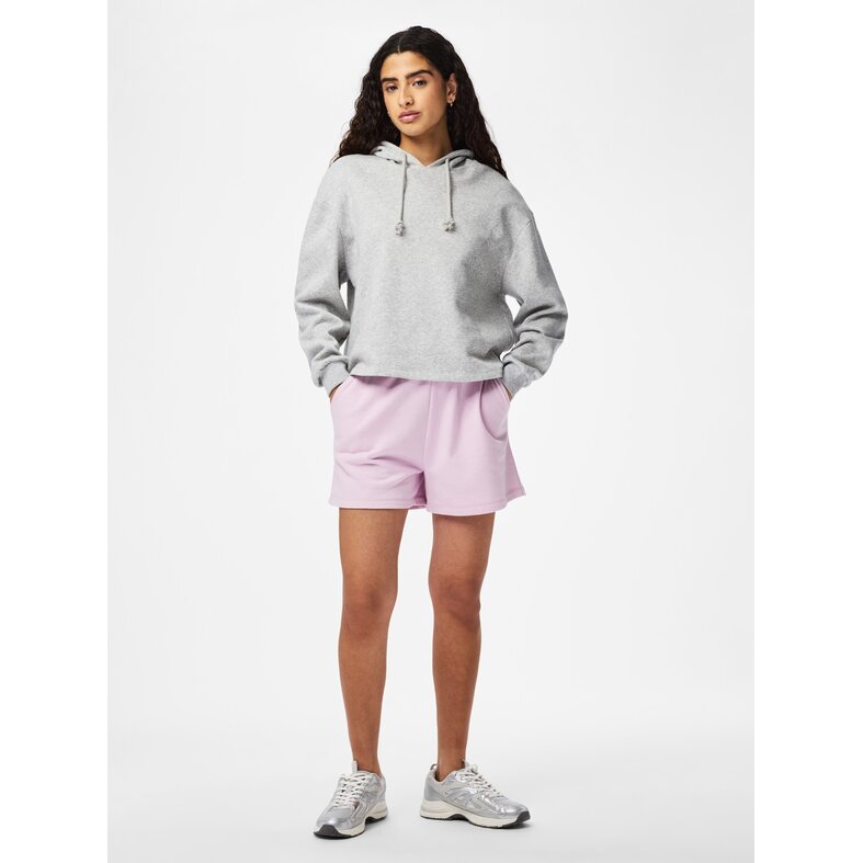PIECES Pieces Dames Loose Shorts PCCHILLI Sweat Pants Effen Lila Paars