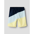 Name It Name It Boys Long Swim Short NKMZATOZ Colorblock Dark Blue/Light Blue/Light Green