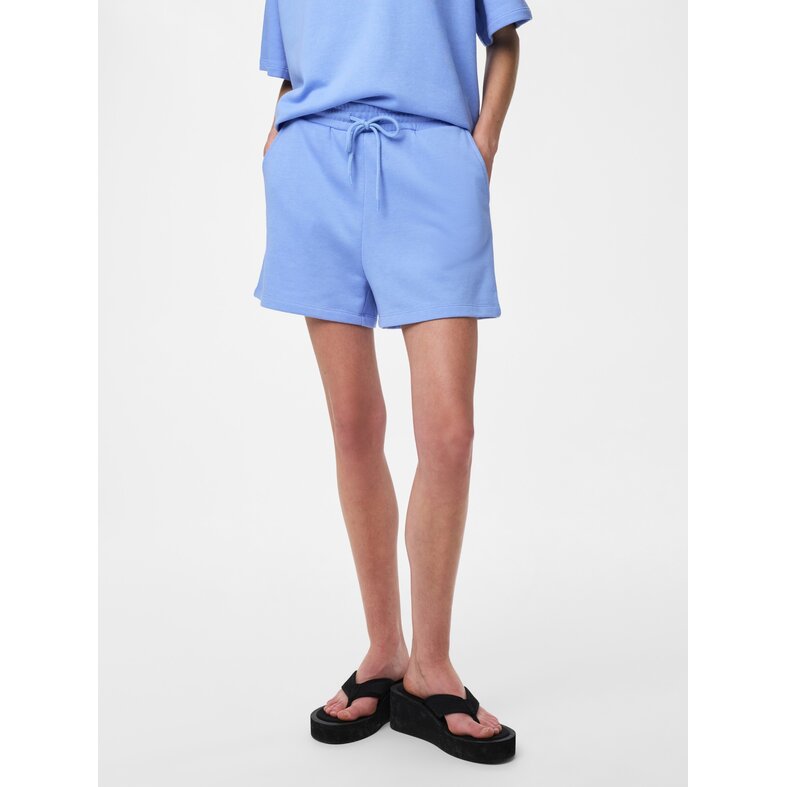 PIECES Pieces Dames Loose Shorts PCCHILLI Sweat Pants Effen Blauw