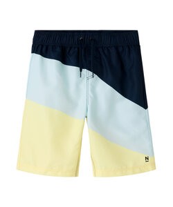 Name It Jongens Lange Zwemshort NKMZATOZ Colorblock Donkerblauw/Lichtblauw/Lichtgroen