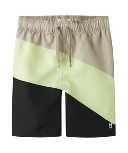 Name It Boys Long Swim Short NKMZATOZ Colorblock Gray/Light Green/Black