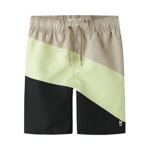 Name It Boys Long Swim Short NKMZATOZ Colorblock Gray/Light Green/Black