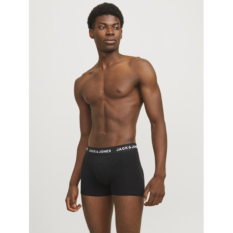 Jack & Jones Jack & Jones Heren Boxershorts Trunks JACANTHONY 3-Pack Effen Zwart