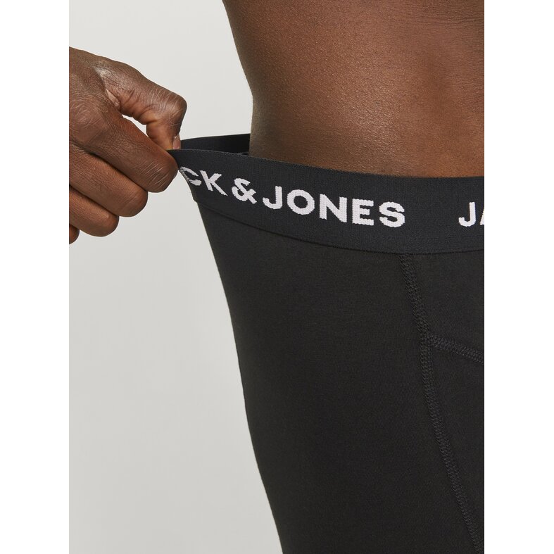Jack & Jones Jack & Jones Heren Boxershorts Trunks JACANTHONY 3-Pack Effen Zwart
