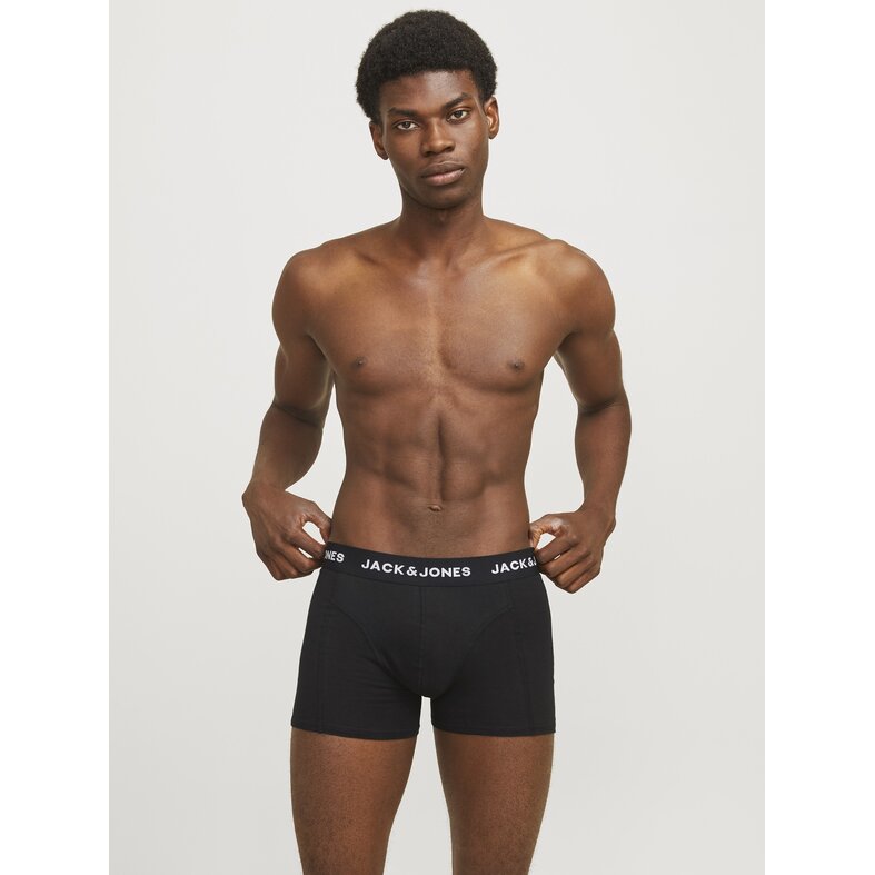 Jack & Jones Jack & Jones Heren Boxershorts Trunks JACANTHONY 3-Pack Effen Zwart