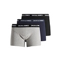 Jack & Jones Jack & Jones Men's Boxer Shorts Trunks JACANTHONY 3-Pack Plain Gray/Dark Blue/Black