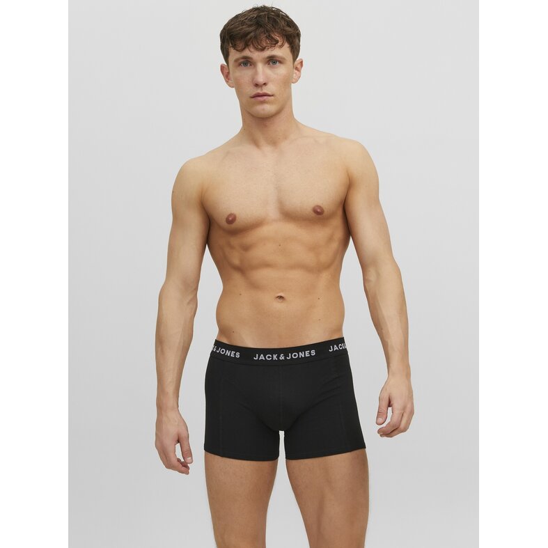 Jack & Jones Jack & Jones Heren Boxershorts Trunks JACANTHONY 3-Pack Effen Grijs/Donkerblauw/Zwart
