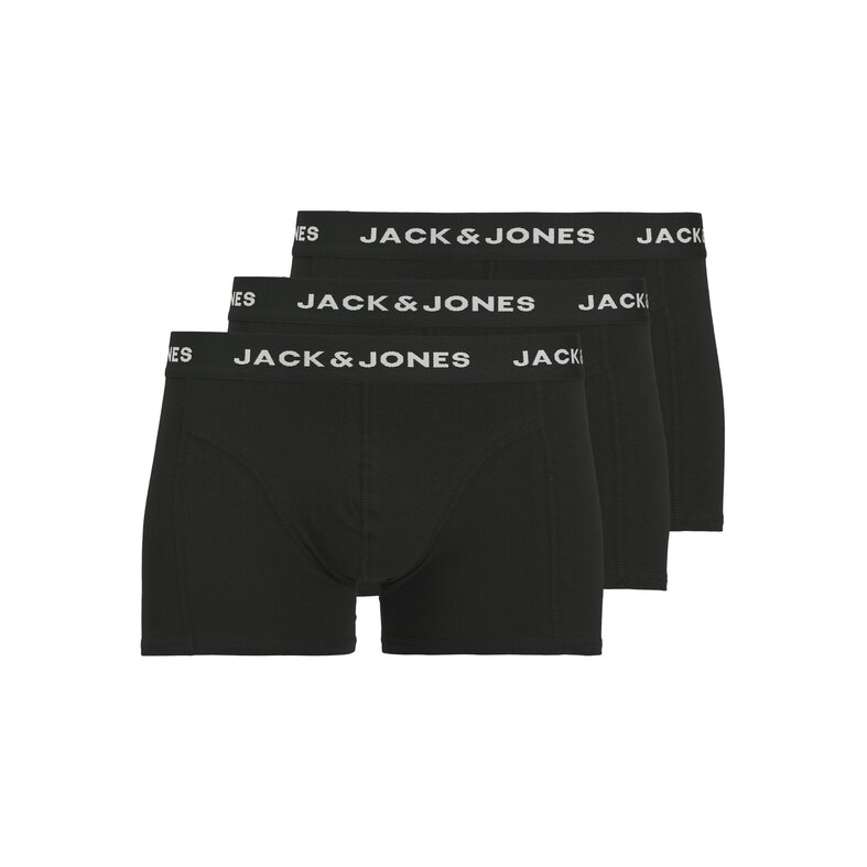 Jack & Jones Jack & Jones Heren Boxershorts Trunks JACANTHONY 3-Pack Effen Zwart