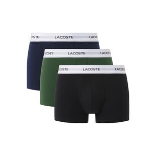 Lacoste Heren Boxershorts Trunks 3-Pack Zwart/Groen/Navy Blauw