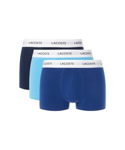 Lacoste Heren Boxershorts Trunks 3-Pack Blauw/Lichtblauw/Navy Blauw