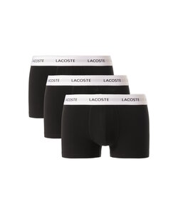 Lacoste Heren Boxershorts Trunks 3-Pack Zwart