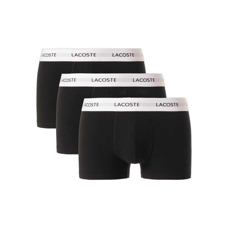 Lacoste Lacoste Heren Boxershorts Trunks 3-Pack Zwart