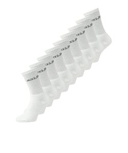 Jack & Jones Men's Sports Socks JACREGEN Tennis Socks 9-Pack White