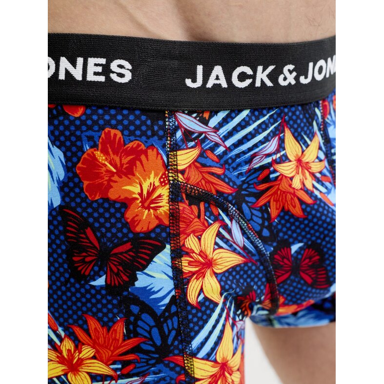 Jack & Jones Jack & Jones Men's Boxer Shorts Plain Trunks JACOZZIE 5-Pack Dark Blue/Black Floral/Plain