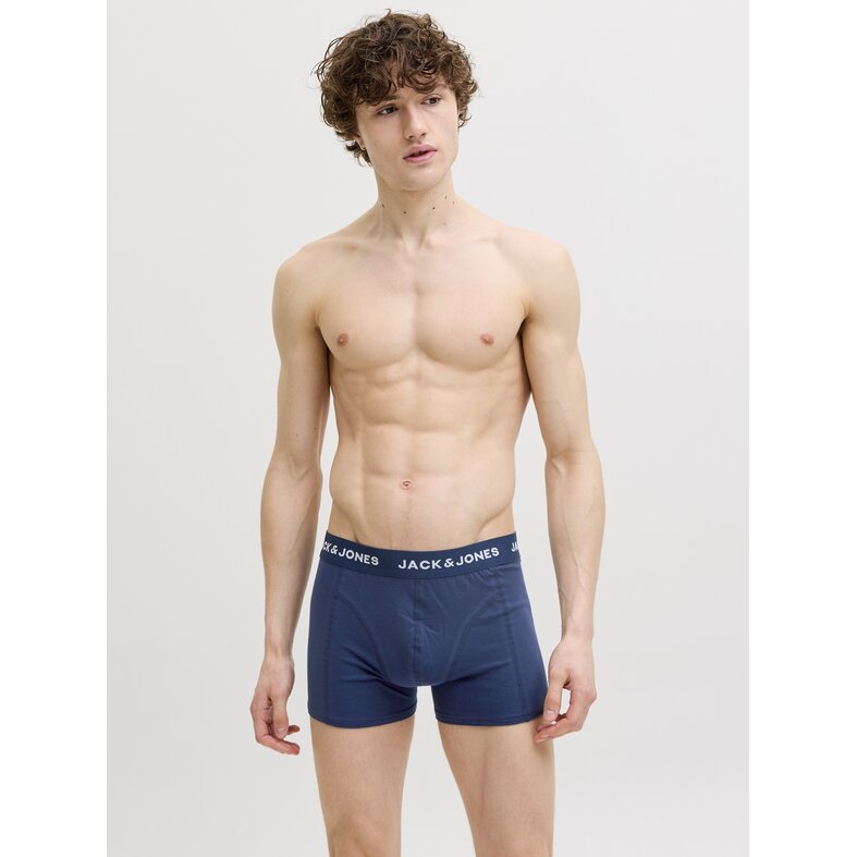 Jack & Jones Jack & Jones Men's Boxer Shorts Plain Trunks JACOZZIE 5-Pack Dark Blue/Black Floral/Plain