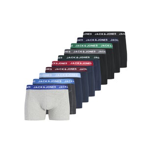 Jack & Jones Heren Boxershorts Trunks JACSOLID Effen 10-Pack Multicolor