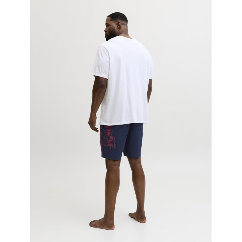 Jack & Jones Jack & Jones Heren Plus Size Zwemshort JPSTMAUI WAVE Logo Donkerblauw