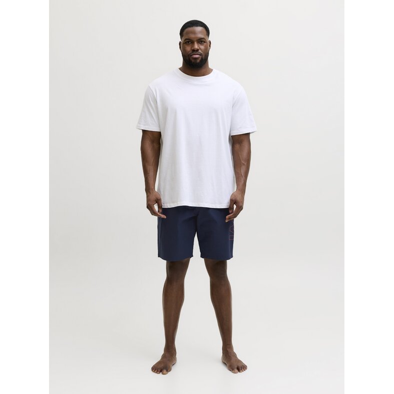 Jack & Jones Jack & Jones Heren Plus Size Zwemshort JPSTMAUI WAVE Logo Donkerblauw