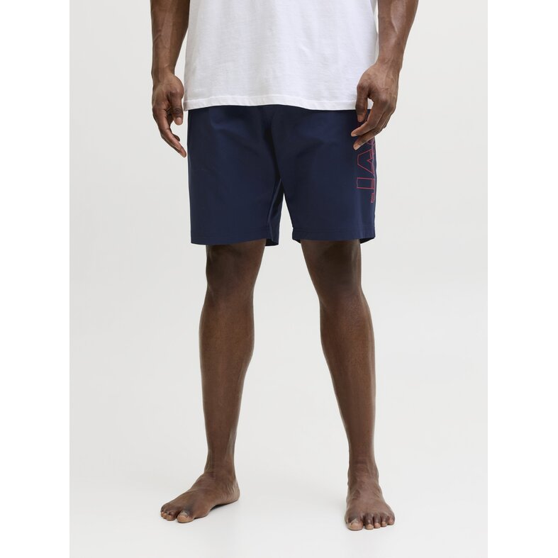 Jack & Jones Jack & Jones Heren Plus Size Zwemshort JPSTMAUI WAVE Logo Donkerblauw