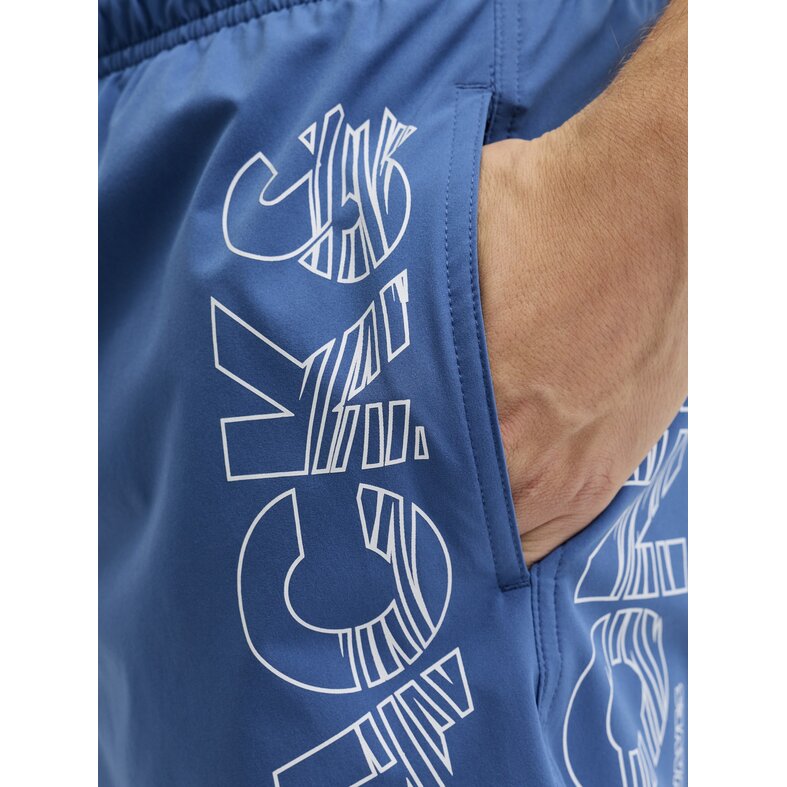 Jack & Jones Jack & Jones Heren Plus Size Zwemshort JPSTMAUI WAVE Logo Blauw