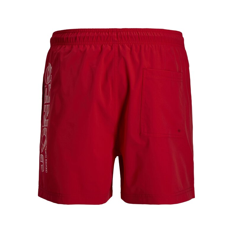 Jack & Jones Jack & Jones Heren Plus Size Zwemshort JPSTMAUI WAVE Logo Rood