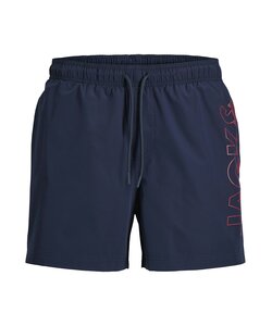 Jack & Jones Heren Plus Size Zwemshort JPSTMAUI WAVE Logo Donkerblauw