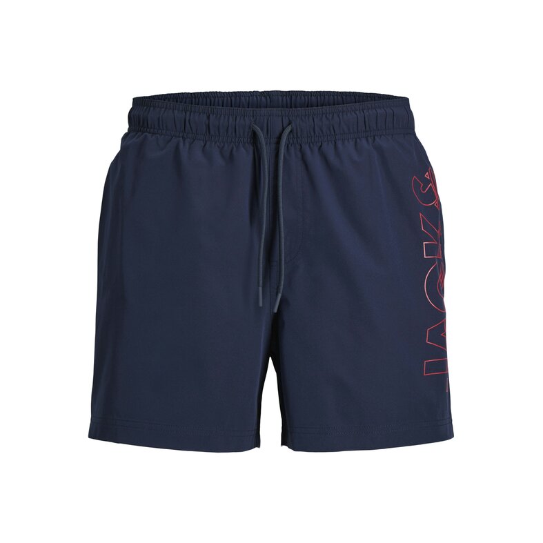 Jack & Jones Jack & Jones Heren Plus Size Zwemshort JPSTMAUI WAVE Logo Donkerblauw