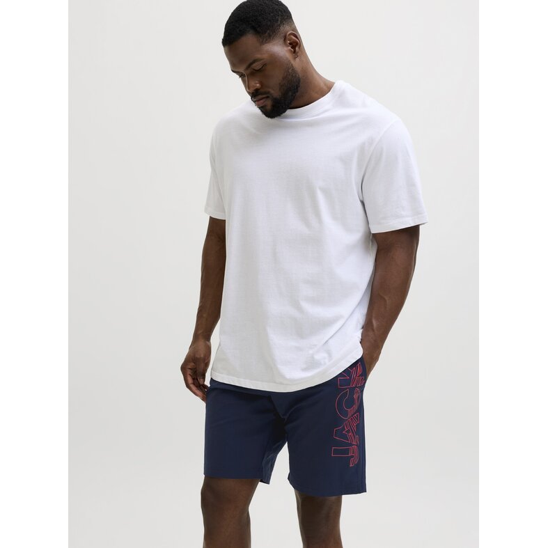 Jack & Jones Jack & Jones Heren Plus Size Zwemshort JPSTMAUI WAVE Logo Donkerblauw