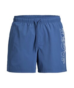 Jack & Jones Men's Plus Size Swim Short JPSTMAUI WAVE Logo Blue