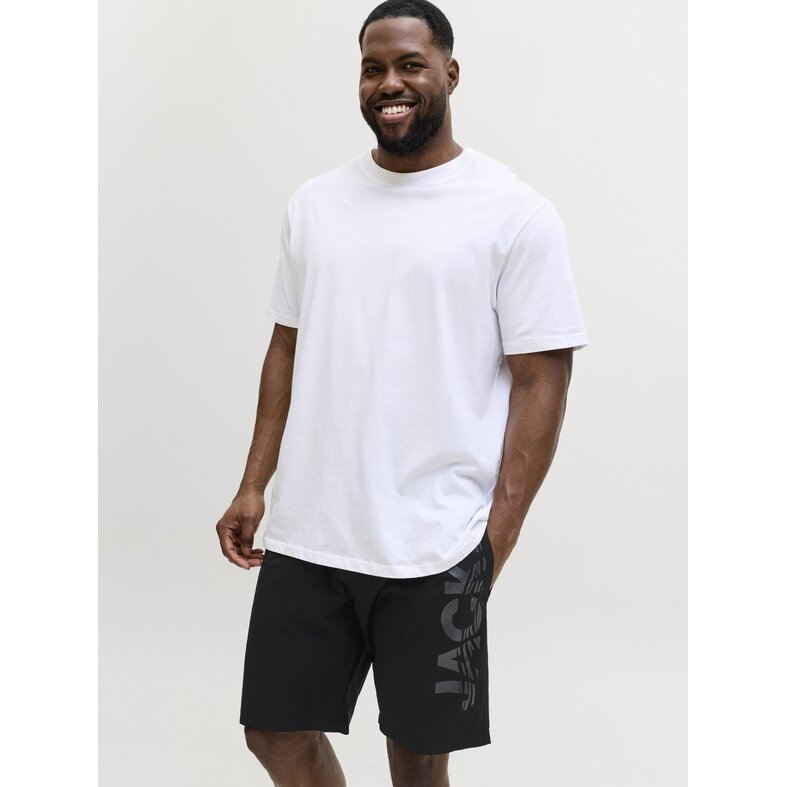 Jack & Jones Jack & Jones Heren Plus Size Zwemshort JPSTMAUI WAVE Logo Zwart
